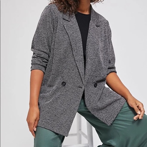 Anthropologie Daniel Rainn Knit Blazer in Grey - Picture 1 of 6